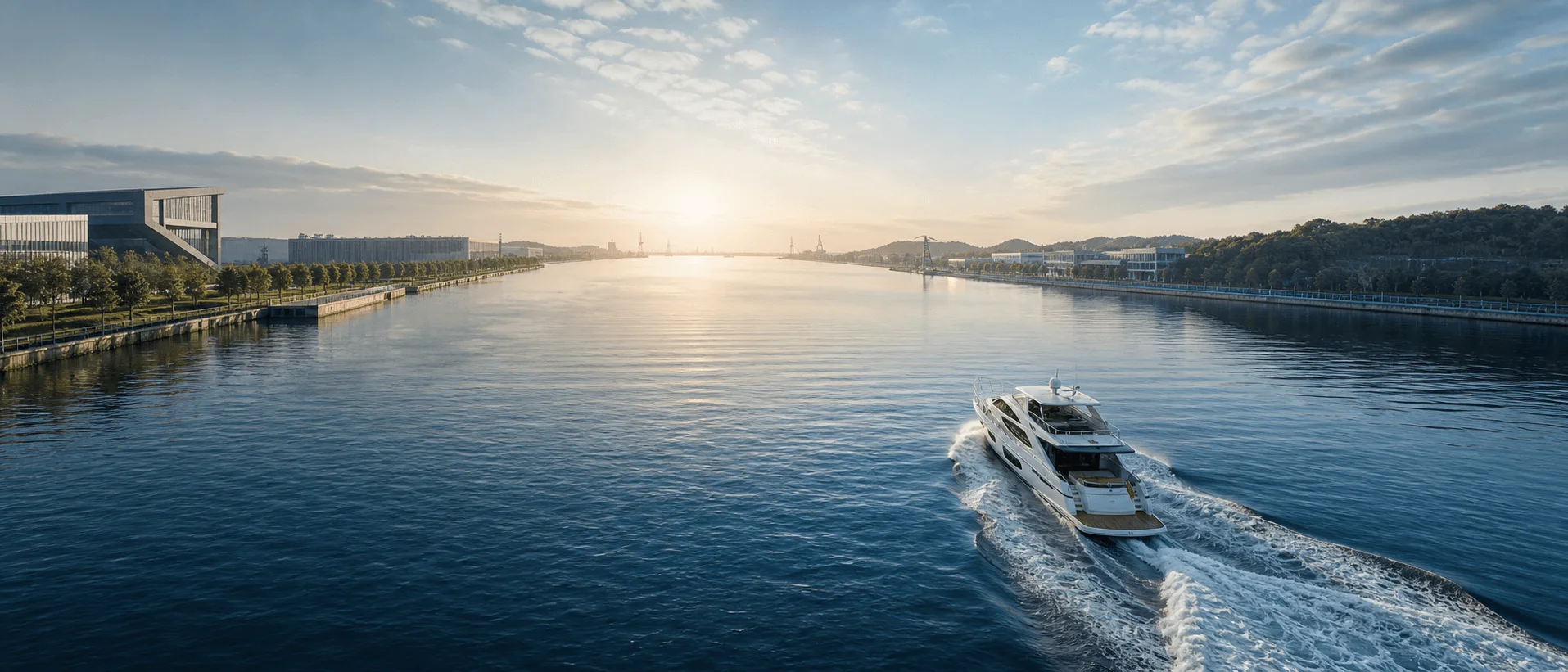 HangYu Yacht waterfront manufacturing base and wharf