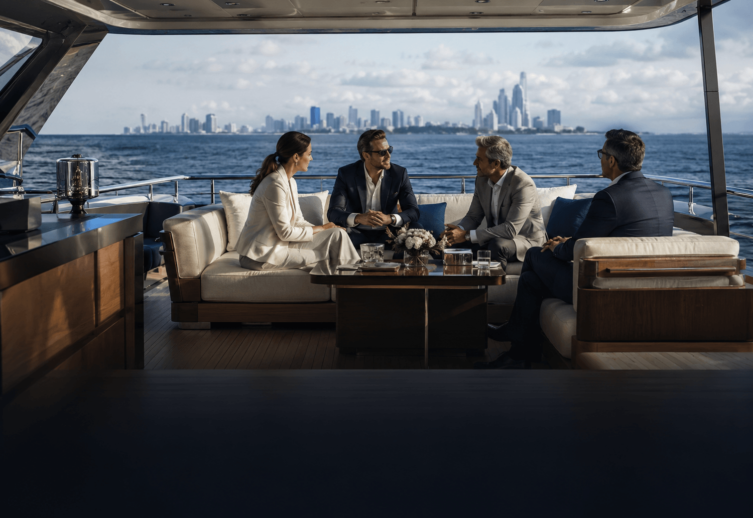 Business reception scenario