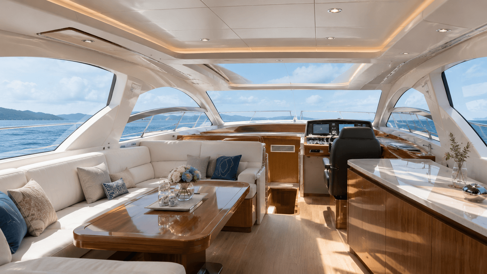 53 Ft Trimaran Channel Luxury Yacht Design and Scenario