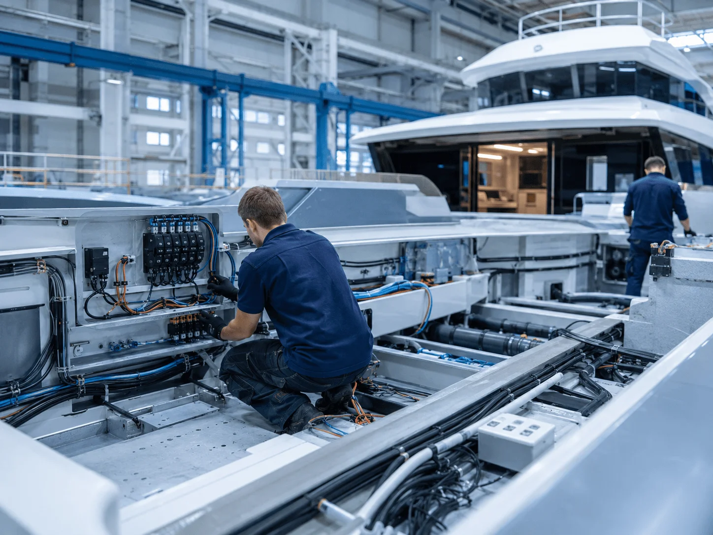 HangYu Yacht vessel production and manufacturing scene