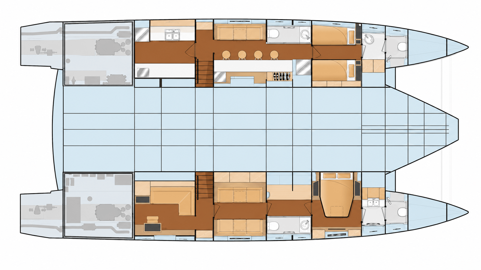 Lower-Deck Cabin Layout