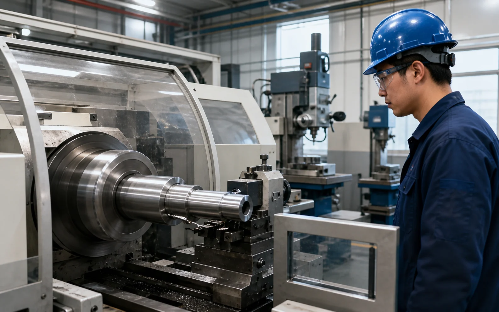 Illustrative machining operation for vessel components