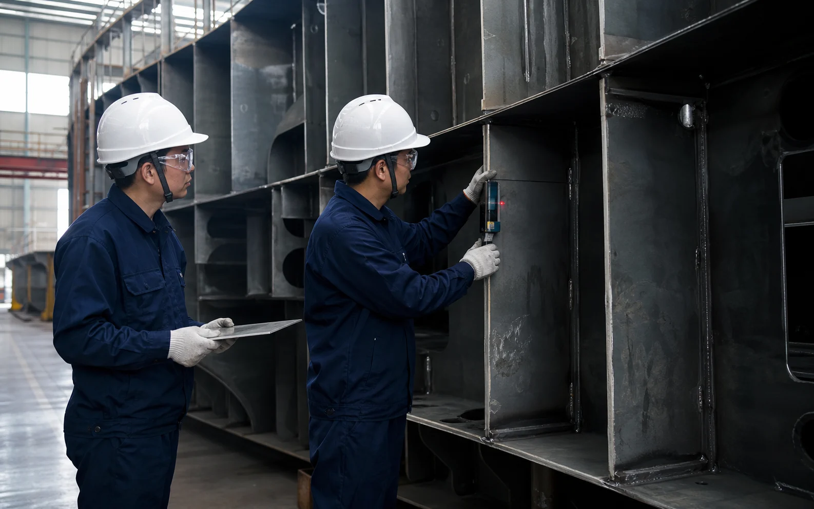 Illustrative hull material and structural dimension checks